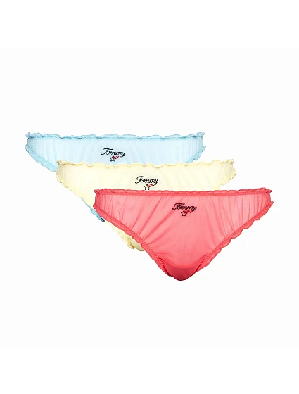 Dámske nohavičky s volánom 3Pack UW0UW04573-0TZ - Tommy Hilfiger