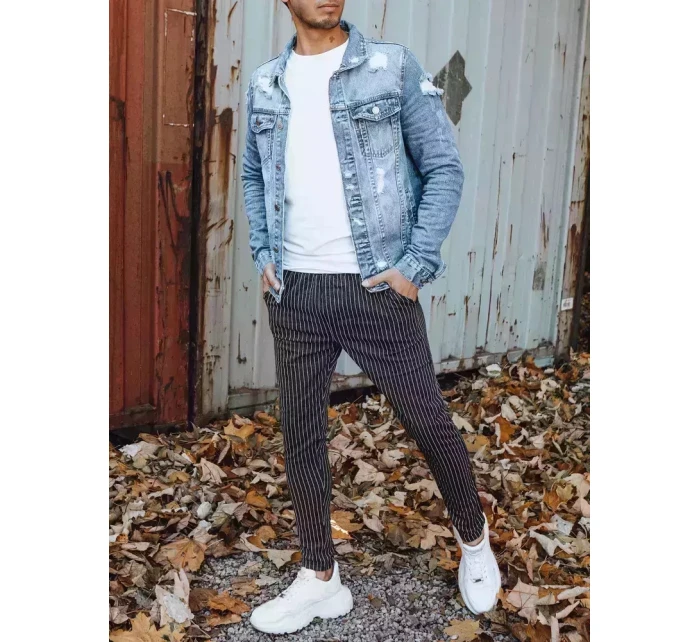 Pánske tmavosivé nohavice FashionStreet chinos UX3430