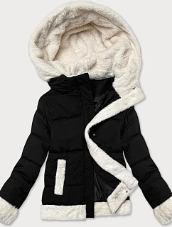 Dámska čierna kožušinová bunda J Style (16M9213-392)