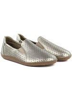 Kožené a šnurovacie barefoot topánky zlaté M.Daszynski OL38-2 Kožené a šnurovacie barefoot topánky zlaté M.Daszynski OL38-2