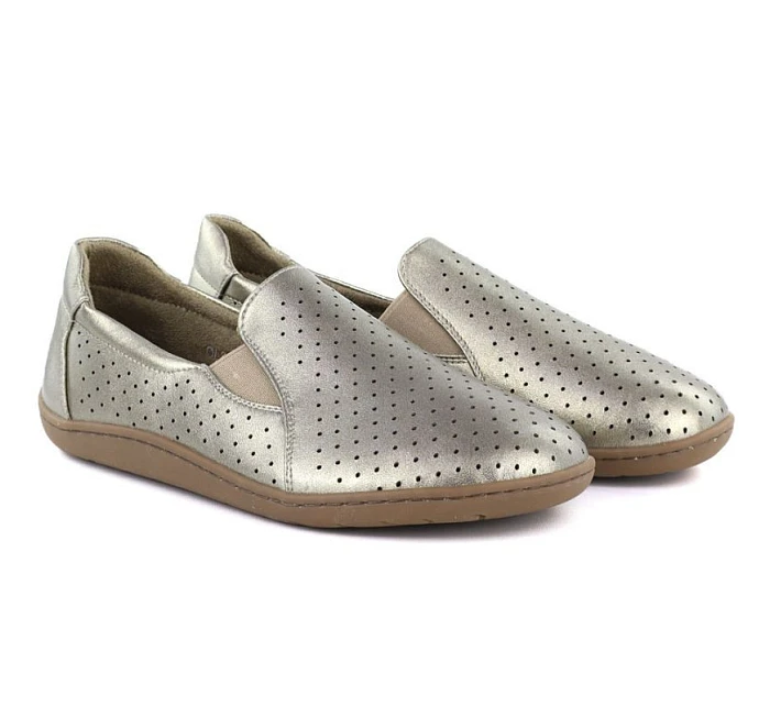 Kožené a šnurovacie barefoot topánky zlaté M.Daszynski OL38-2 Kožené a šnurovacie barefoot topánky zlaté M.Daszynski OL38-2