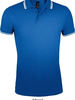 SOL'S Pasadena Men Pánske polo tričko z piké 25.0577 kráľovská modrá/biela