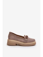 Zazoo 3429/W Damskie Zamszowe Mokasyny Z Ozdobą Cappuccino Zazoo 3429/W Damskie Zamszowe Mokasyny Z Ozdobą Cappuccino