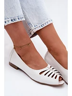 baleríny z přírodní kůže  Bílá model 22123128 - Maciejka