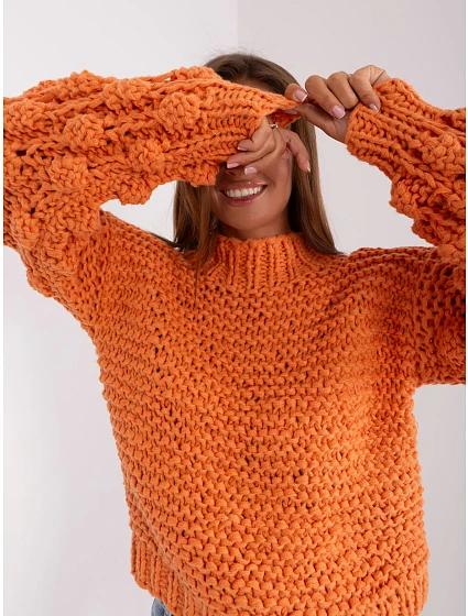 Sweter AT SW model 18895516 pomarańczowy - FPrice Sweter AT SW model 18895516 pomarańczowy - FPrice