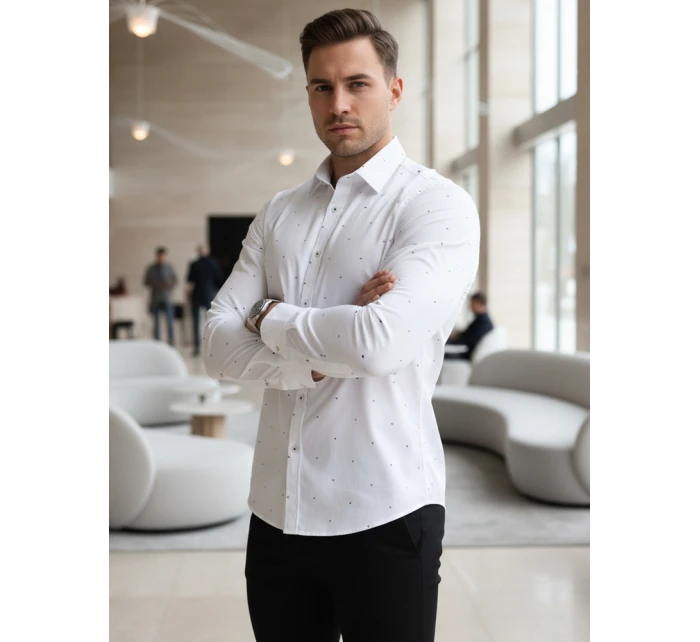 Koszula męska slim fit  biała model 22004895 - FashionStreet