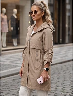 Kurtka damska parka przejściowa beżowa model 22349619 - FashionStreet Kurtka damska parka przejściowa beżowa model 22349619 - FashionStreet