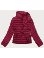 Prošívaná dámská bunda ve vínové bordó barvě se stojáčkem model 20973818 - J.STYLE