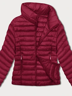 Prošívaná dámská bunda ve vínové bordó barvě se stojáčkem model 20973818 - J.STYLE