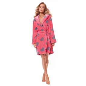 Dámsky župan 2310 Futura amarant - L&L Dámsky župan 2310 Futura amarant - L&L