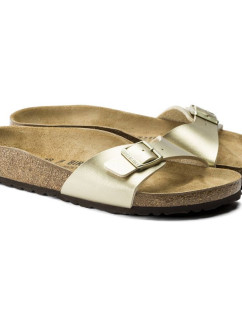 Birkenstock Madrid Birko-Flor Gold regular wide žabky (1016106) pre ženy