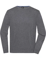 JN Pánský svetr s kulatým výstřihem 02. grey heather model 22531414 - Daiber JN Pánský svetr s kulatým výstřihem 02. grey heather model 22531414 - Daiber