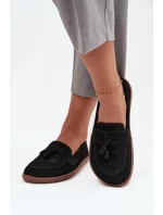 Kožené semišové mokasíny typu barefoot Zazoo 322 černé Kožené semišové mokasíny typu barefoot Zazoo 322 černé