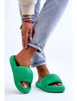 Dámské lehké pěnové pantofle na platformě Zelene Milton Dámské lehké pěnové pantofle na platformě Zelene Milton