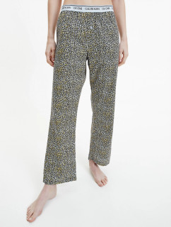 Dámske pyžamové nohavice QS6433E - V4L Fialová so zvieracím vzorom - Calvin Klein