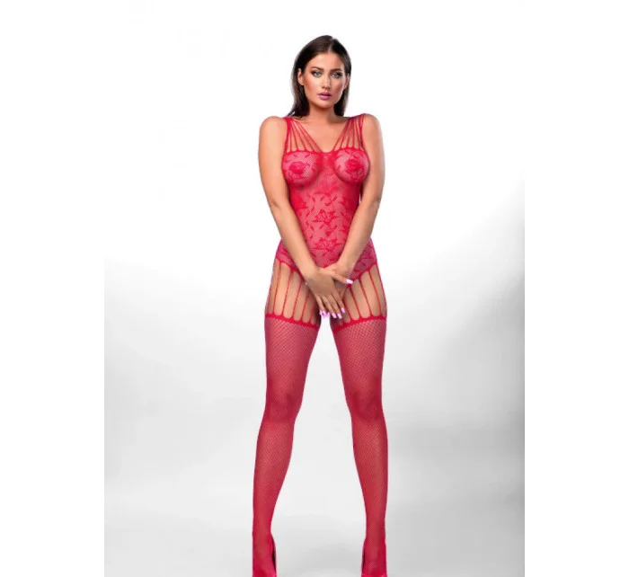 Očarujúce bodystocking Lesha červený - Anais