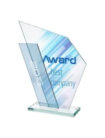 Sklenená trofej s farebnou potlačou LuxorJet