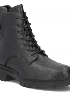 Dámske čierne kožené topánky v štýle „worker“ Filippo DBT8018