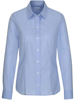 Seidensticker Blouse Regular LSL Popelínová blúzka s dlhými rukávmi 78.0604 svetlo modrá