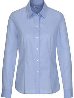 Seidensticker Blouse Regular LSL Popelínová blúzka s dlhými rukávmi 78.0604 svetlo modrá