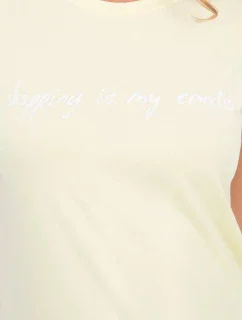 Nakupovanie je moja kardio blúza svetlo žltá