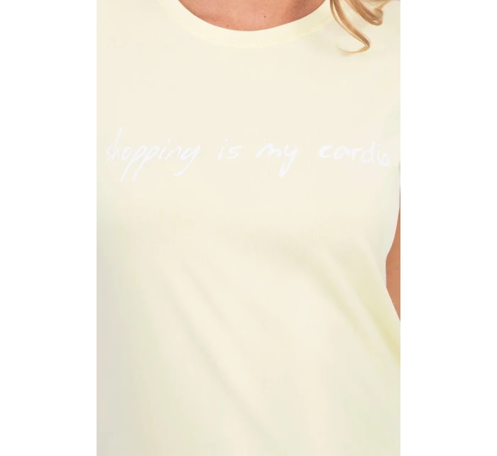 model 18743162 je moje kardio blůza světle žlutá - K-Fashion