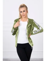 Velurová mikina s kapucí zelená Velurová mikina s kapucí zelená