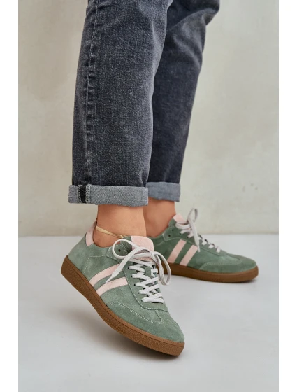 Zelené Nízké Dámské Sneakersy model 21684291 - Zazoo Zelené Nízké Dámské Sneakersy model 21684291 - Zazoo