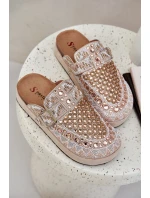 Zdobené Klapky Na Platformě Béžové model 21684886 - Boto