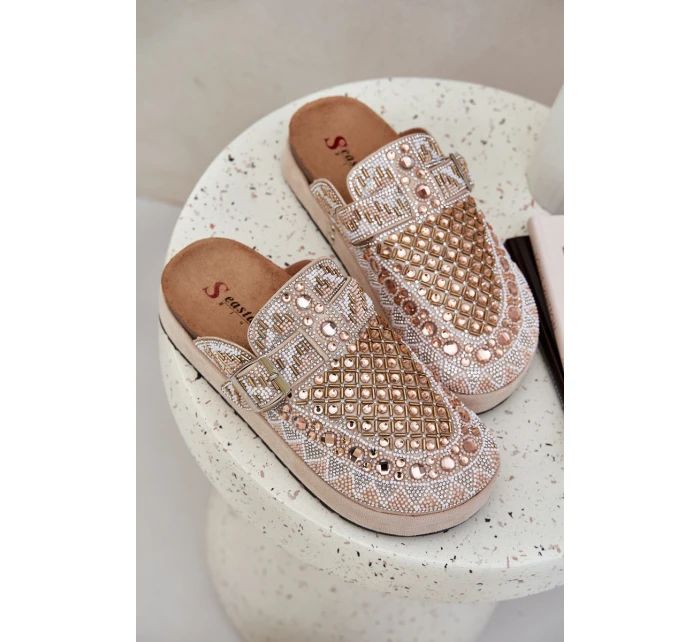 Zdobené Klapky Na Platformě Béžové model 21684886 - Boto