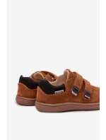 Kožené Sandály Barefoot Dětské  Světle hnědé model 22031694 - Bartek S.A.