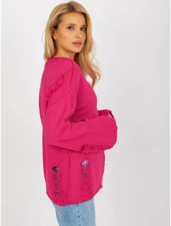 Dámsky sveter BA SW 8043 .08X fuchsiová - FPrice