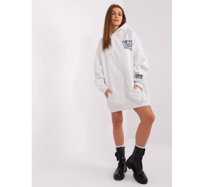 Mikina D10606BA02406D2 svetlo šedá Mikina D10606BA02406D2 svetlo šedá