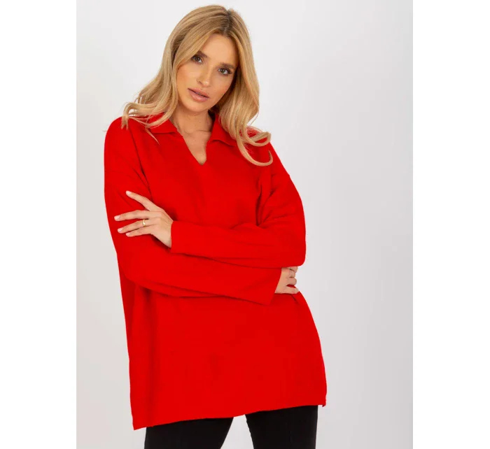 Dámsky sveter LC SW 2261 .00P červená - FPrice