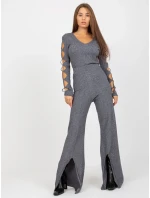 Kalhoty VI SP model 17846691 tmavě šedá - FPrice Kalhoty VI SP model 17846691 tmavě šedá - FPrice