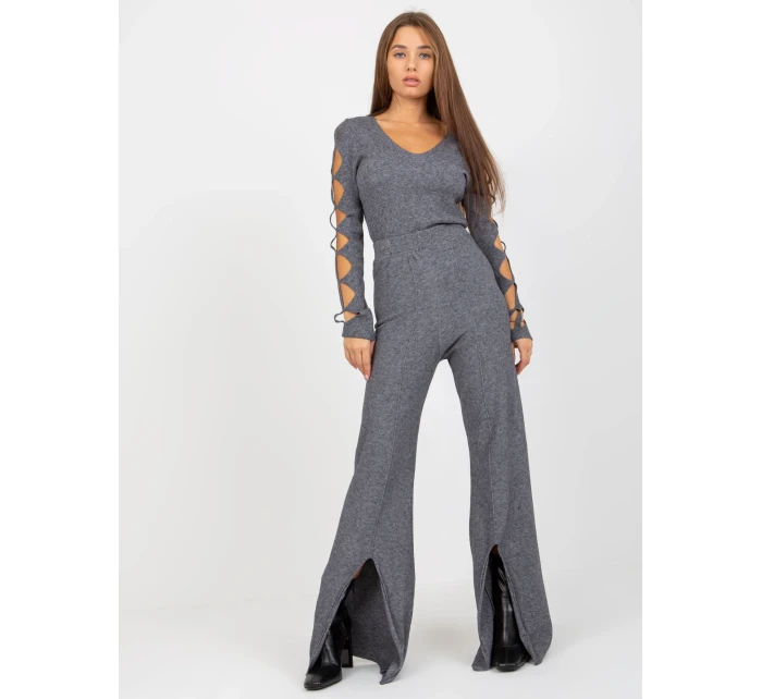 Kalhoty VI SP model 17846691 tmavě šedá - FPrice Kalhoty VI SP model 17846691 tmavě šedá - FPrice