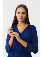 S354 Vrstvené šifónové šaty - kráľovská modrá S354 Vrstvené šifónové šaty - kráľovská modrá