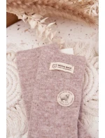 Dámske teplé vlnené ponožky s aplikáciou - béžové Dámske teplé vlnené ponožky s aplikáciou - béžové