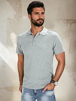 Pánska bavlnená polokošeľa svetlo šedá FashionStreet PX0513