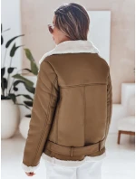 Dámská kožená bunda s ovčí kůží camel Dstreet model 21981578 - FashionStreet