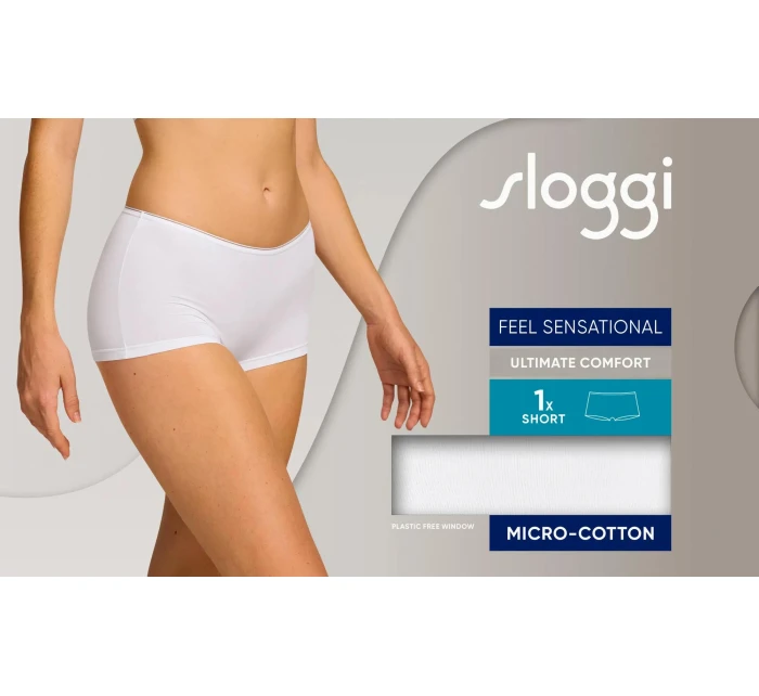 Dámske nohavičky Sloggi Feel Sensational Short 02 biele - Sloggi Dámske nohavičky Sloggi Feel Sensational Short 02 biele - Sloggi