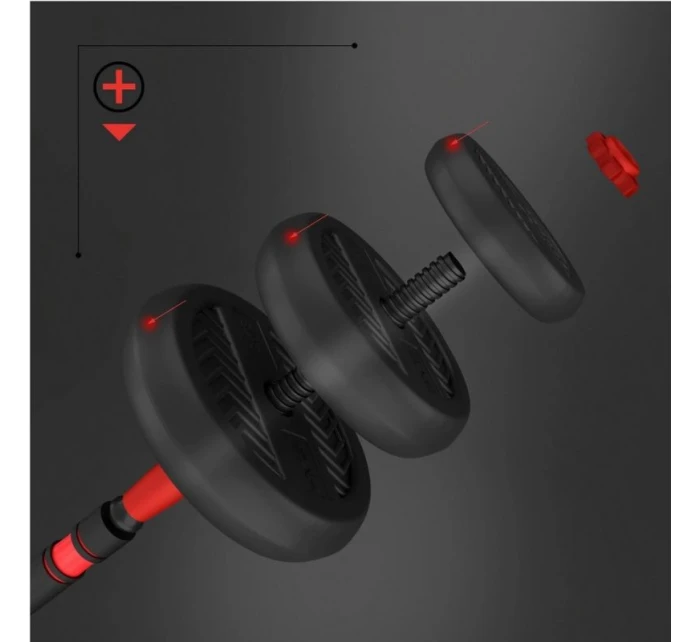 HMS SGN130 Sada závaží 6v1 (činka, činky a kettlebell) 30 kg