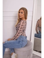 body v béžové barvě model 18746276 - K-Fashion