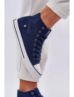 Dámské Vysoké Tenisky Big Star model 21683856 Tmavě Modré - Big Star Shoes