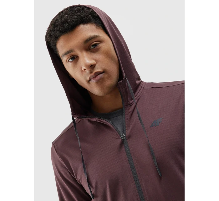 Pánska športová mikina s kapucňou 4F - hnedá