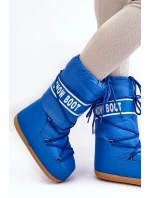 Dámské vysoké boty do sněhu modré model 20976125 - SWEET SHOES