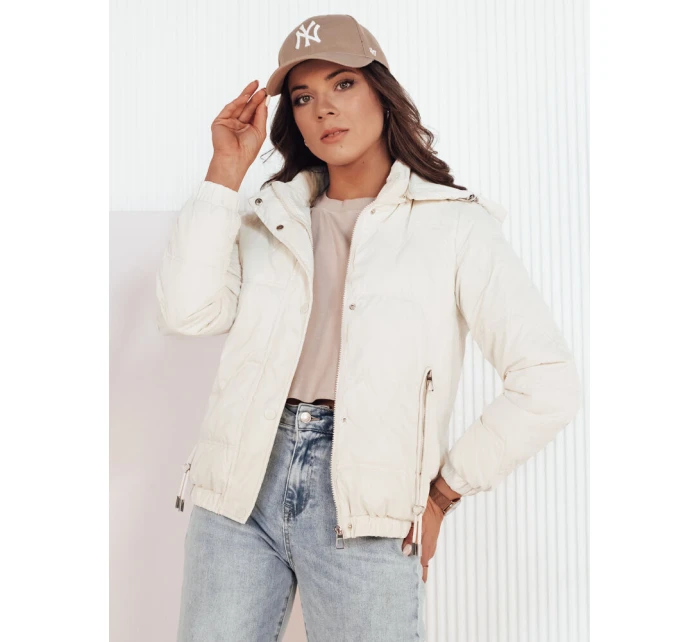 Dámská přechodná prošívaná bunda bílá Dstreet model 21973516 - FashionStreet Dámská přechodná prošívaná bunda bílá Dstreet model 21973516 - FashionStreet