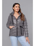 KRÓTKA KURTKA ZIMOWA DAMSKA SZARA model 21244791 - J.STYLE