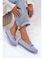 Ploché Kožené Mokasiny S Ozdobou model 21686056 Modré - S.Barski