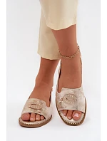 Ženské sandály Ploché S Ozdobou model 22133655 Zlaté - S.Barski